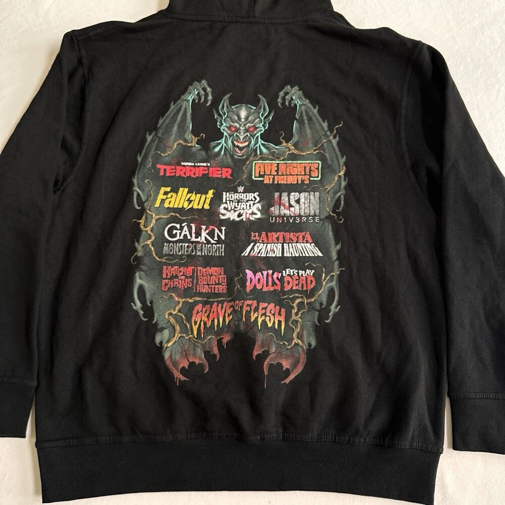 Universal HHN Halloween Horror Nights 2025 Full House Hoodie Sweatshirt L NWT